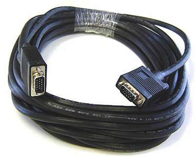 100 FT HD15 SHIELDED VGA MONITOR CABLE MALE TO MALE